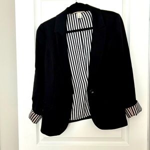 WHBM blazer with striped lining
